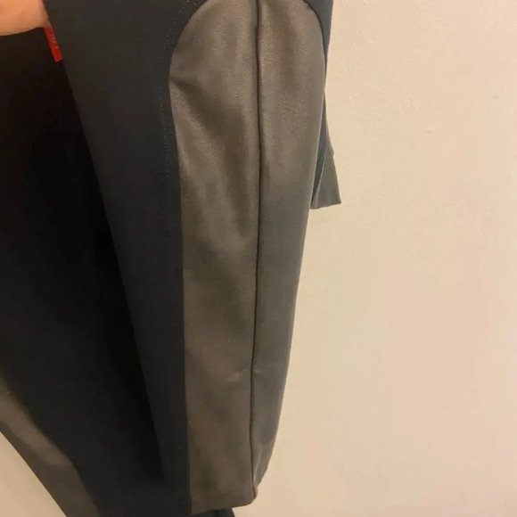 Spanx Panel Faux Leather Ponte Legging Black Size Extra Small - Picture 6 of 8